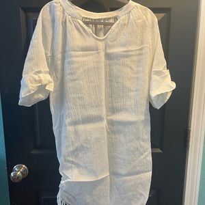 White swimsuit coverup